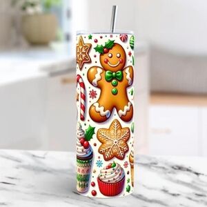 GINGERBREAD MAN AND DONUTS TUMBLER